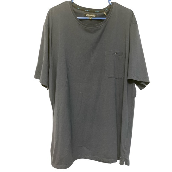 Buttercloth Icy Cotton Heathered Navy Blue Pocket Shirt Size 2XL EUC #6717 - Picture 1 of 5